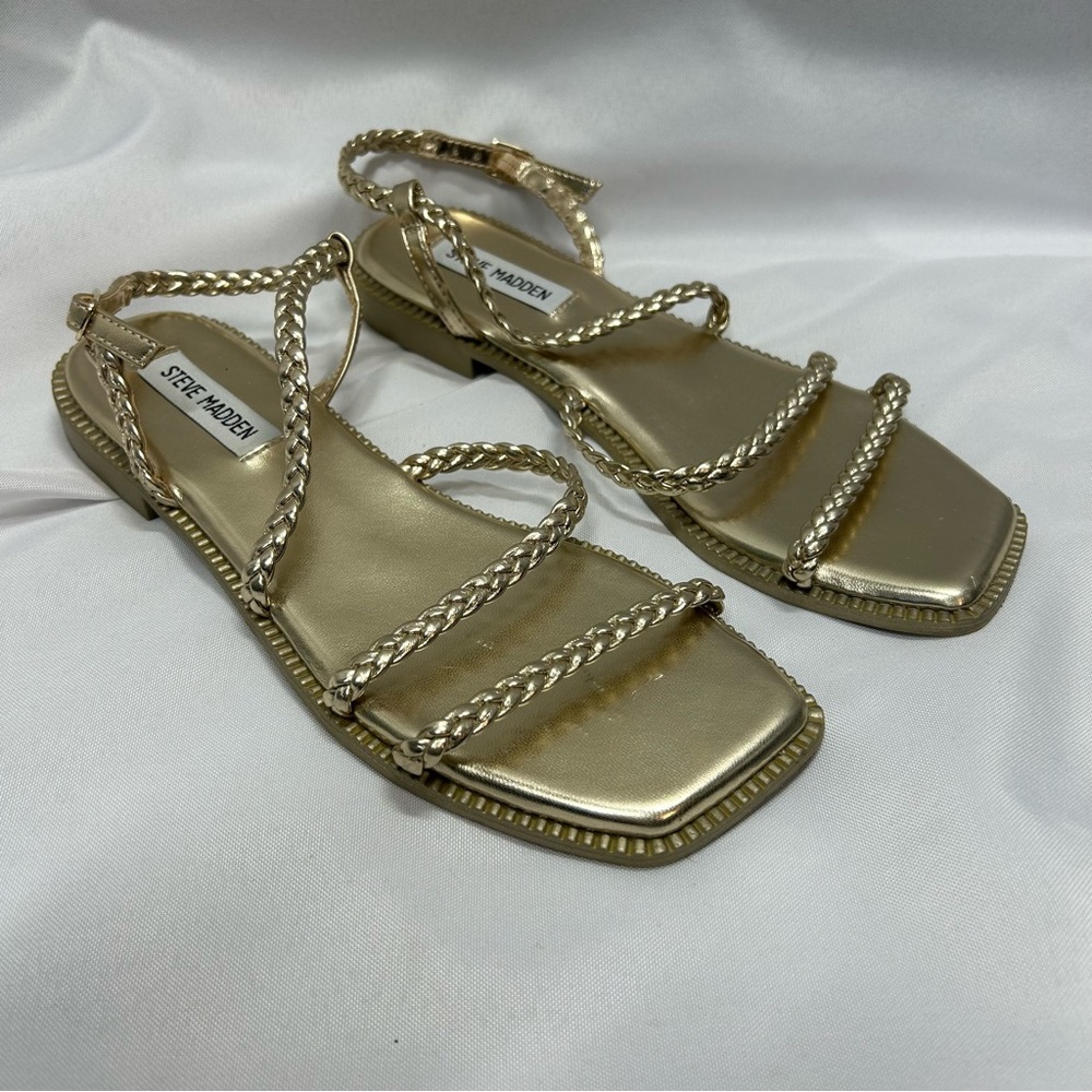 Steve Madden Gold Strappy Sandals